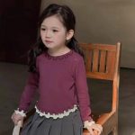 [90-140cm]女の子 長袖トップス スウィート 肌触り良い - Image 6