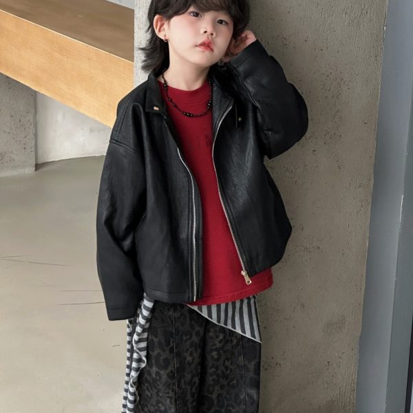 [90-150cm]クール 防風 ライダースジャケット