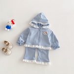 [73-120cm]ガーリー 着やすい ジップパーカー+パンツ セットアップ - Image 6