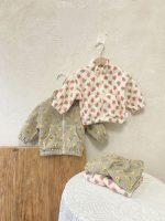 [73-110cm]セットアップ もこもこ アウター+パンツ - Image 8