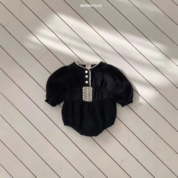 [66-90cm]長袖 ロンパース おしゃれ レトロ 肌触り良い