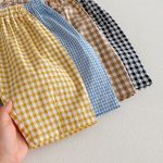 [73-120cm]チェック柄 ゆったり ボトムス パンツ