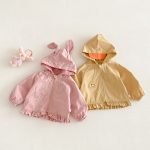 [73-110cm]キュート ウサギデザイン フード付き アウター