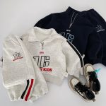 [73-120cm] カジュアル トレーナー+パンツ セットアップ