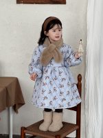 [90-140cm]おしゃれ あったか 女の子 ワンピース - Image 2