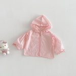 [73-120cm]フード付き アウター&パンツ 女の子 無地 通気性抜群 - Image 6