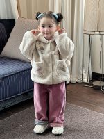 [73-120cm]秋 ふわふわ フード付き アウター