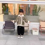 [73-120cm] ふわふわ 切り替え アウター - Image 6