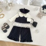 [73-120cm]気質満点  スウィート 女の子 トップス+パンツ セット - Image 4