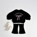 [70-120cm]おしゃれ カジュアル トレーナー+パンツ セットアップ - Image 3