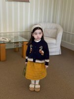 [90-140cm]おしゃれ レトロ カーディガン/スカート - Image 6