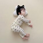 [66-110cm]数字柄 クマ柄 トップス+ボトムス セット ルームウェア - Image 4