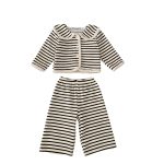 [73-120cm]ボーダー柄 アウター+ワイドパンツ セットアップ - Image 6