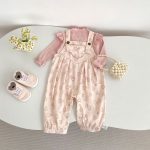 [73-110cm]サロペット 女の子 花柄 履きやすい