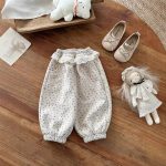 [73-120cm]ガーリー ゆったり 花柄 女の子 パンツ - Image 3