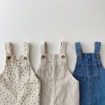 [73-120cm]新作 ナチュラル レイヤード サロペット - Image 6