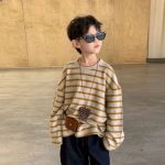 [100-160cm] ボーダー柄 快適 トップス - Image 7