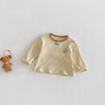 [73-110cm] ボーダー柄 通気性抜群 長袖 Tシャツ - Image 2