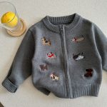 [80-140cm]カートゥーン 着やすい ニット カーディガン - Image 4