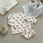 [90-140cm]花柄 トップス+ボトムス ルームウェア - Image 4