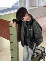 [100-160cm] カッコイイ 無地 アウター - Image 4