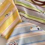 [73-120cm]カートゥーン ボーダー柄 長袖 トップス