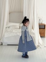 [90-150cm]チェック柄 ノースリーブ ワンピース - Image 4