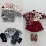 [80-120cm]トレーナー 裏起毛 肌にやさしい アルファベット - Image 3