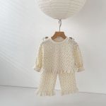 [73-110cm]セットアップ ベビー 女の子 花柄 フリルデザイン - Image 4