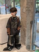 [90-160cm]レイヤード 数字柄 クール 長袖 Tシャツ - Image 4