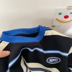 [100-150cm] ボーダー柄 ゆったり トレーナー - Image 3