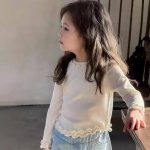 [90-140cm]女の子 長袖トップス スウィート 肌触り良い - Image 2
