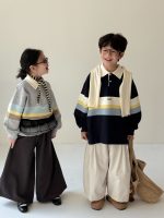[90-150cm]カジュアル POLOネック トレーナー - Image 8