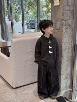 [90-160cm]ナチュラル POLOネック ニット セーター - Image 7