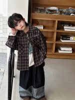 [90-150cm]新作 レトロ チェック柄 シャツ - Image 6