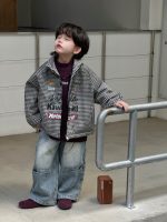 [90-150cm]新作 チェック柄 あったか アウター - Image 6