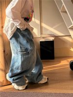 [100-150cm]ゆったり 履きやすい デニムパンツ - Image 6