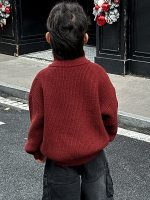 [90-150cm]あったか スタンドネック ニット セーター - Image 7