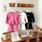 [73-120cm]おしゃれ 可愛い 女の子 トップス+パンツ セットアップ