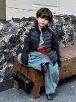 [100-160cm]防寒 シンプル スタンドネック 中綿ジャケット - Image 6