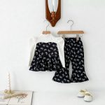 [73-120cm]おしゃれ リボン付き トップス+パンツ セットアップ - Image 6