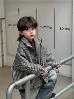 [90-150cm]新作 チェック柄 あったか アウター - Image 5