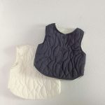 [73-100cm]ナチュラル シンプル ベビー ベスト - Image 3