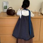 [90-150cm]水玉 ガーリー ノースリーブ ワンピース