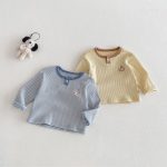 [73-110cm] ボーダー柄 通気性抜群 長袖 Tシャツ - Image 4