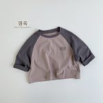 [80-130cm]配色 着心地良い 長袖 Tシャツ - Image 7