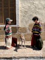 [90-150cm]カラフル ボーダー柄 ニット セーター - Image 2