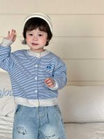 [73-110cm]カーディガン&デニムパンツ&長袖Tシャツ トレンド - Image 2