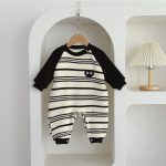 [66-100cm] ボーダー あったか カバーオール - Image 5