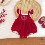 [66-100cm] 蝶結び 刺繍 あったか ロンパース、ワンピース - Image 12